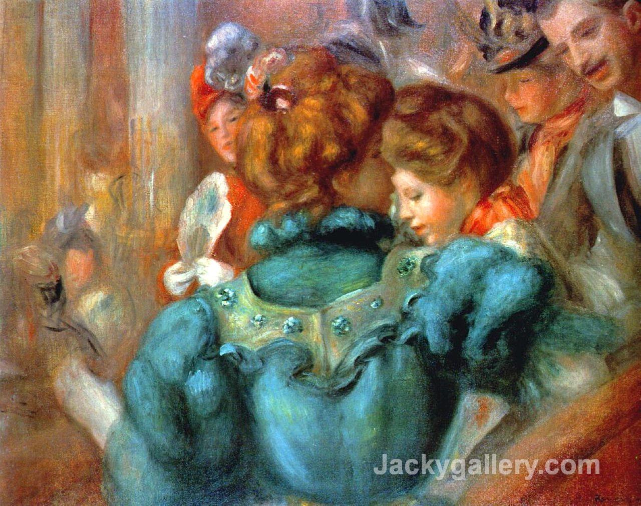 A Box in the Theater des Varietes by Pierre Auguste Renoir paintings reproduction
